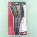 Brosses de fil avec la brosse en laiton en acier de nylon de 3pcs